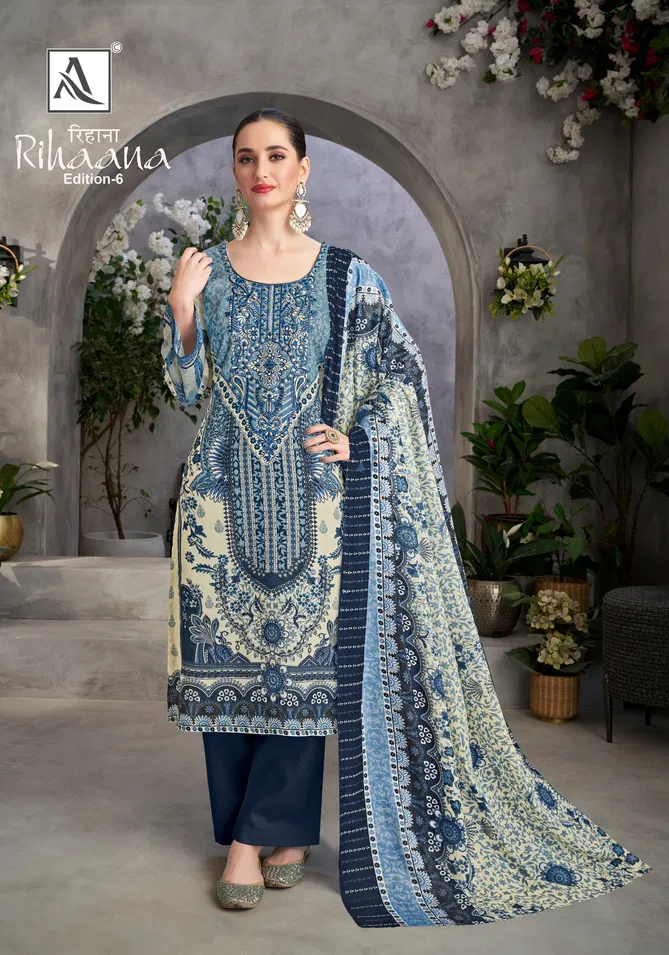 Rihaana 6 By Alok Suit Cambric Cotton Pakistani Dress Material Suppliers In India